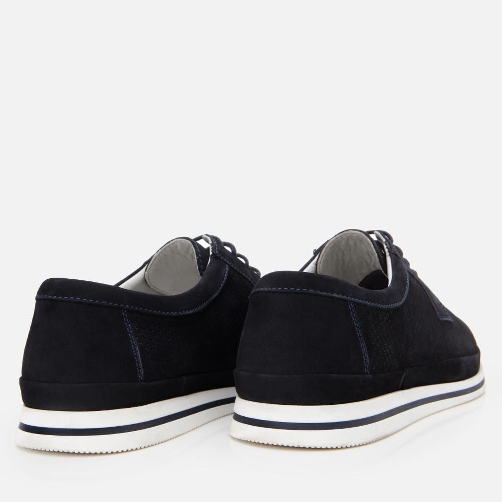 Erkek Nubuk Deri Lacivert Delikli Rahat Günlük Ayakkabı