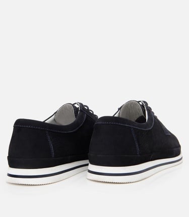  Erkek Nubuk Deri Lacivert Delikli Rahat Günlük Ayakkabı