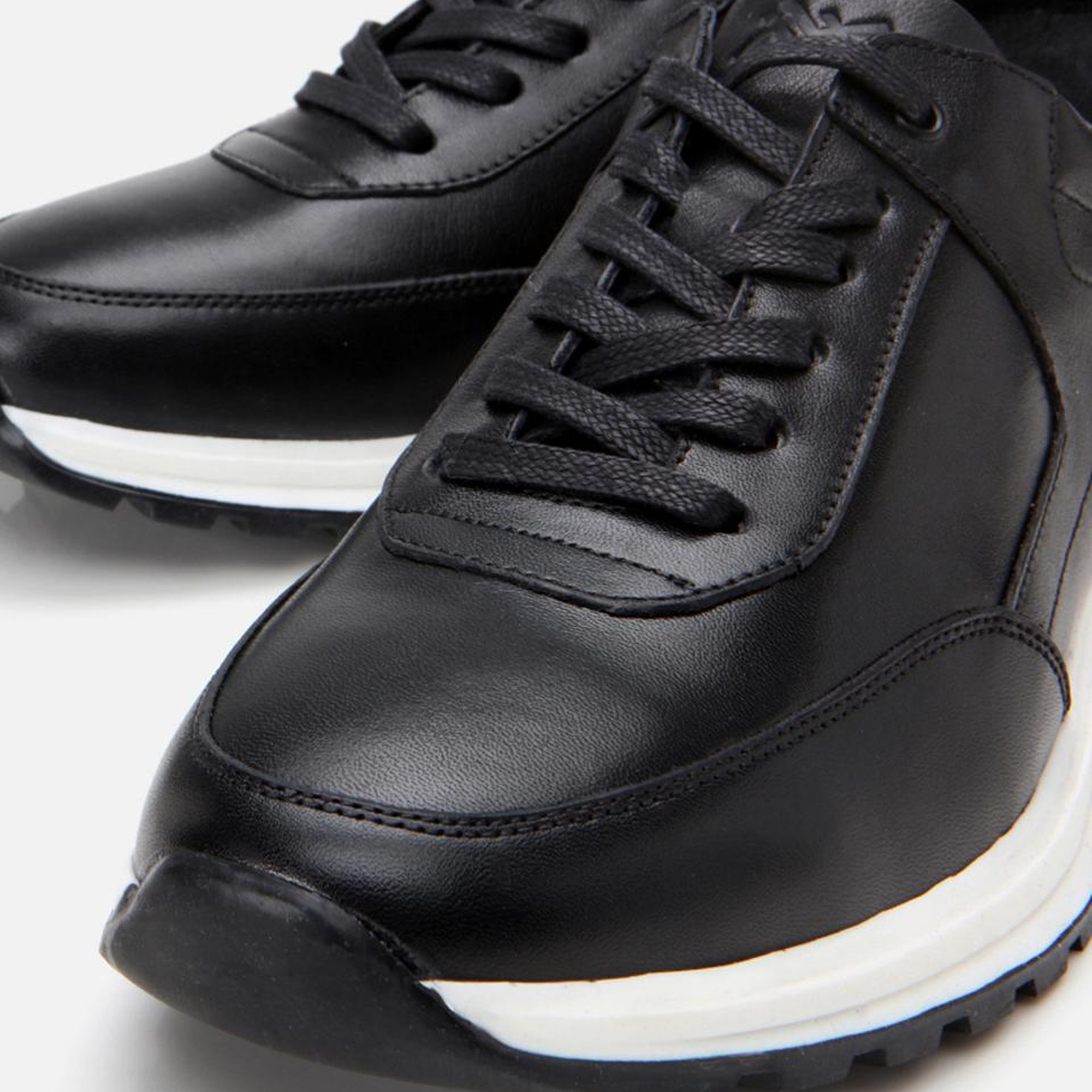 Erkek Deri Siyah Rahat Spor Ayakkabı