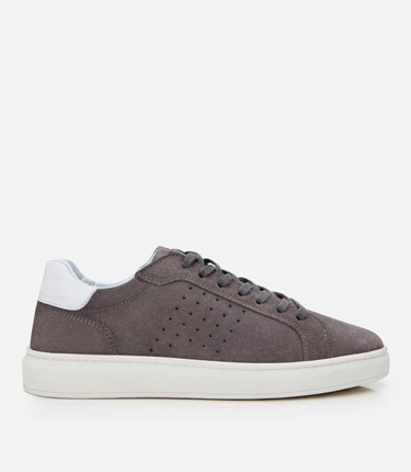  Erkek Süet Deri Gri Spor Ayakkabı