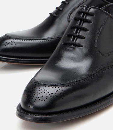  Erkek Deri Siyah Şık Klasik Ayakkabı