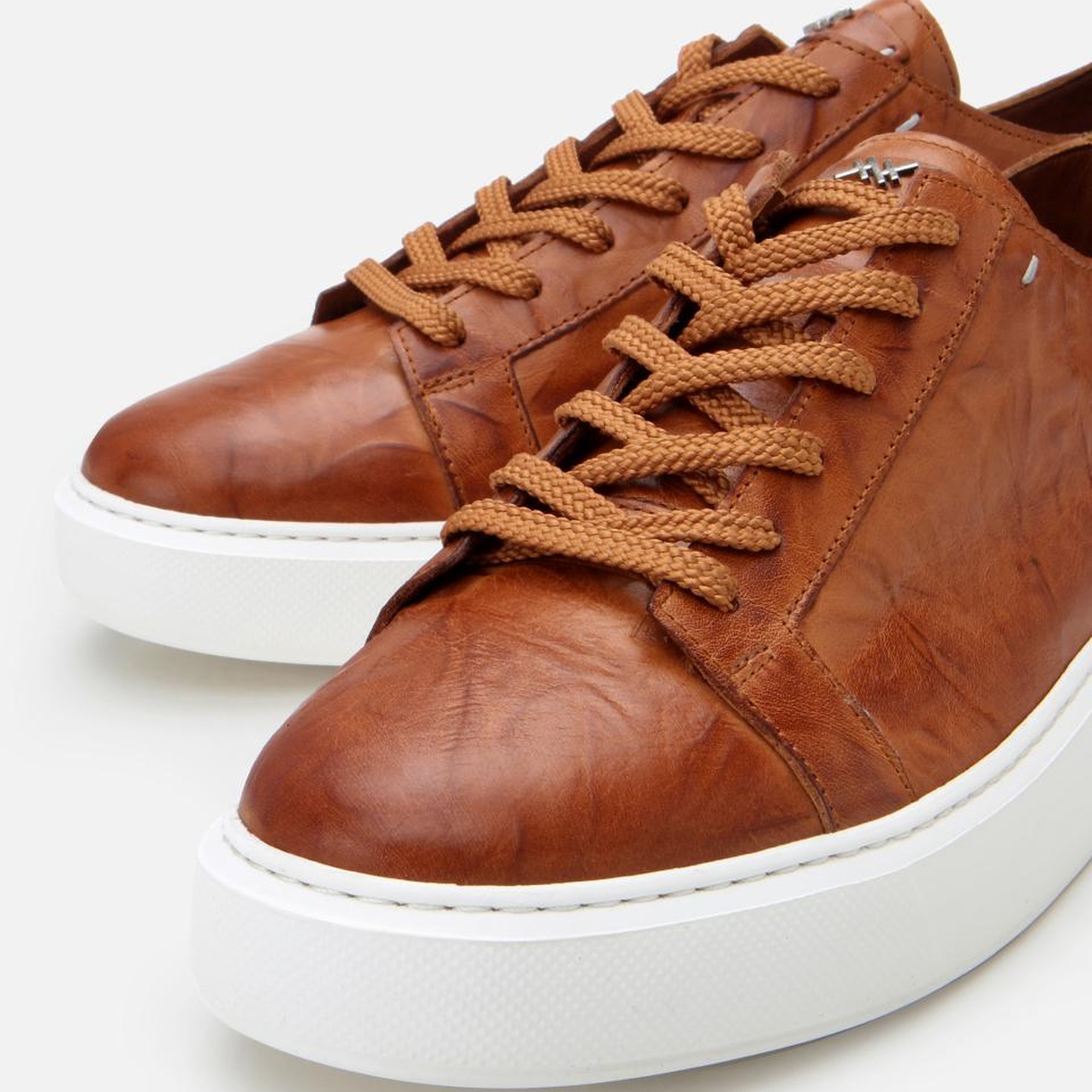 Erkek Deri Taba Hafif Tabanlı Spor Ayakkabı