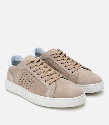  Erkek Süet Deri Bej Spor Ayakkabı