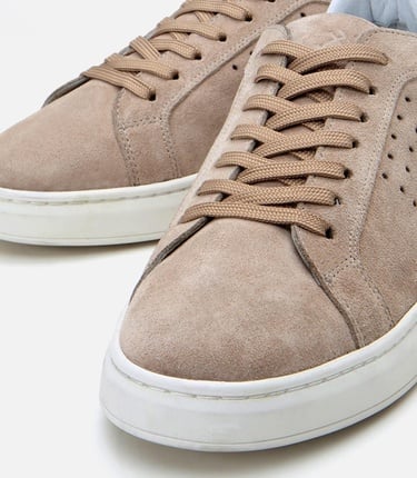  Erkek Süet Deri Bej Spor Ayakkabı