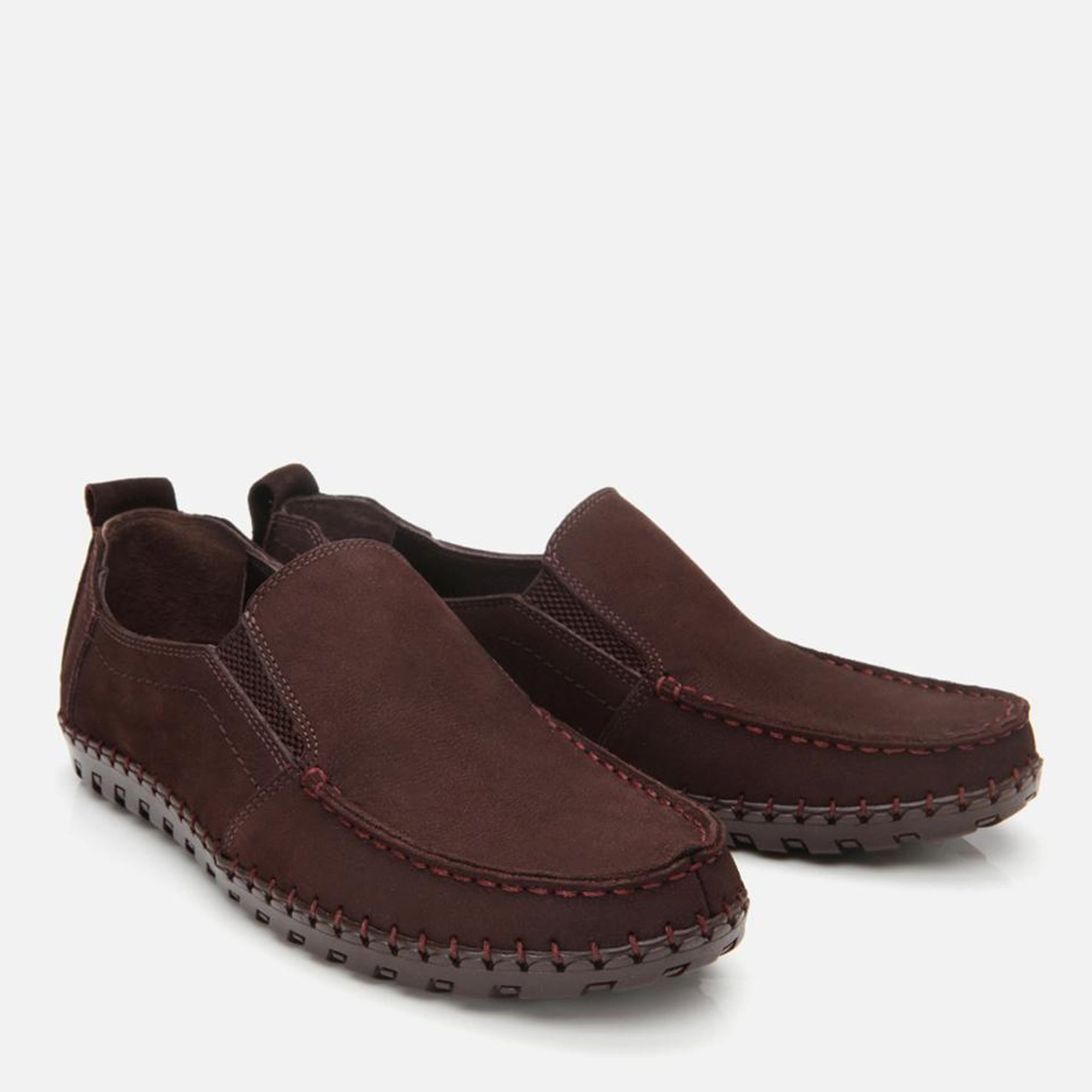 Erkek Nubuk Deri Kahverengi Rahat Günlük Loafer