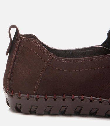  Erkek Nubuk Deri Kahverengi Rahat Günlük Loafer