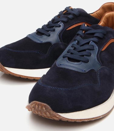  Erkek Süet Deri Lacivert Spor Ayakkabı