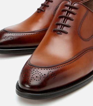  Erkek Deri Taba Klasik Şık Ayakkabı