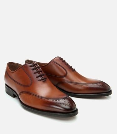  Erkek Deri Taba Klasik Şık Ayakkabı