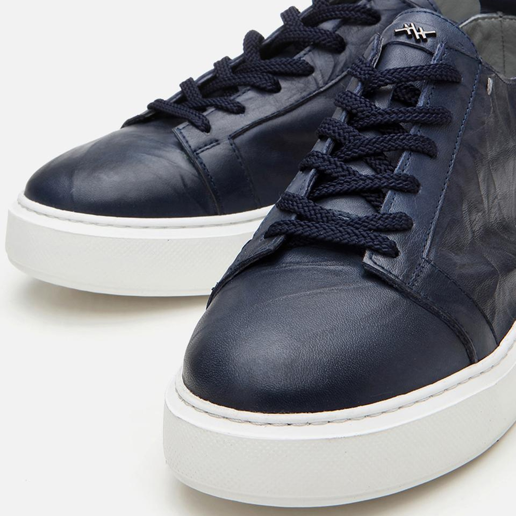 Erkek Deri Lacivert Hafif Tabanlı  Spor Ayakkabı