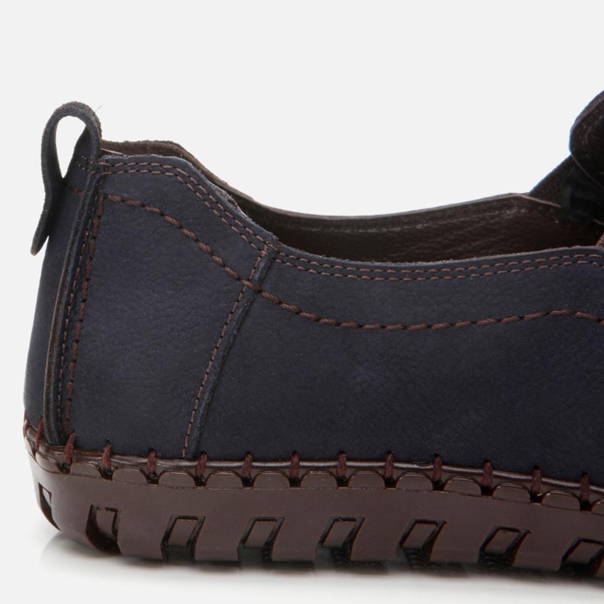 Erkek Nubuk Deri Lacivert Rahat Günlük Loafer