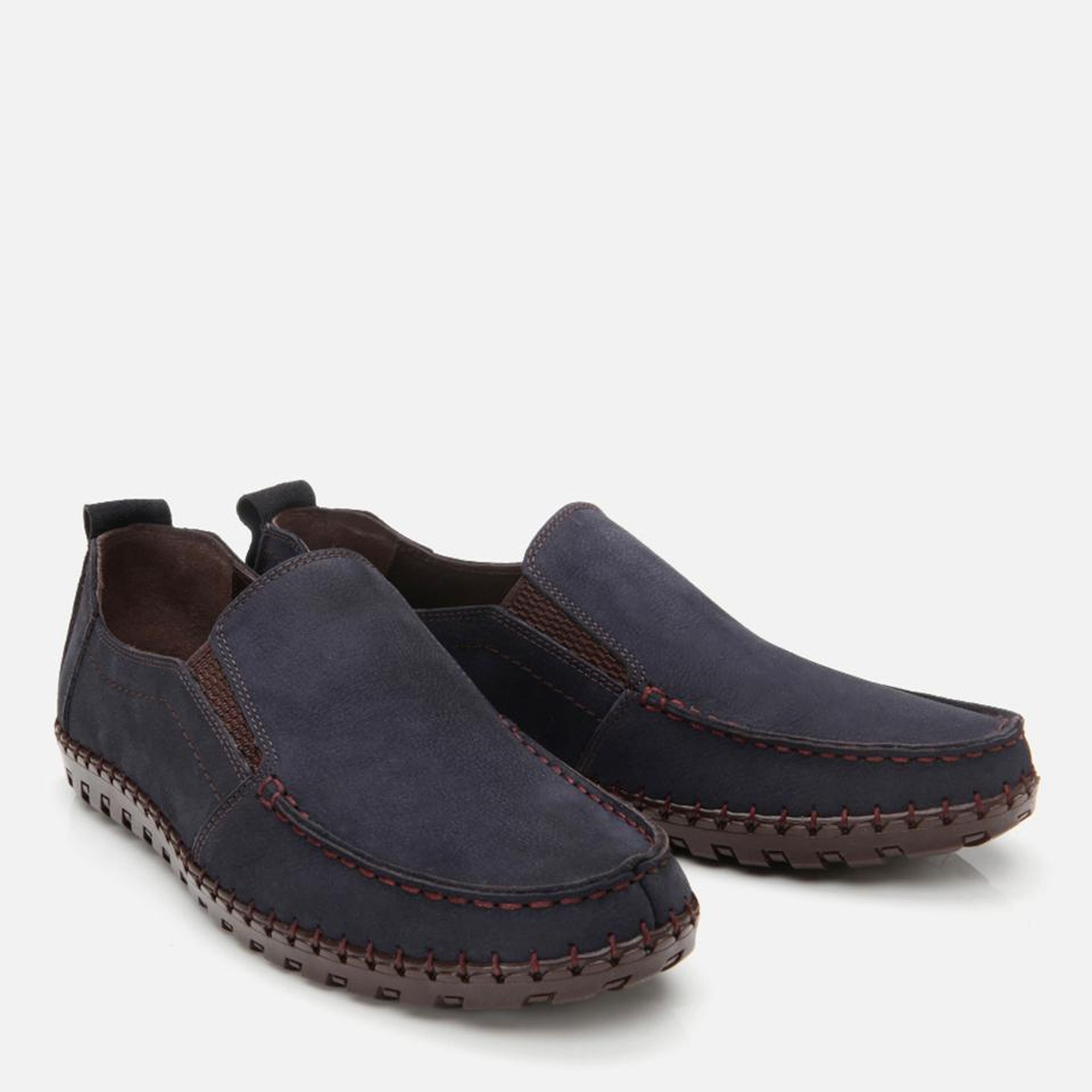 Erkek Nubuk Deri Lacivert Rahat Günlük Loafer