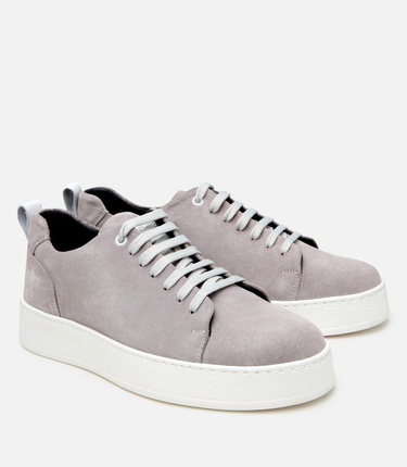 Erkek Süet Deri Gri Hafif Tabanlı Spor Ayakkabı