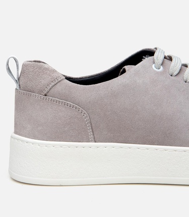  Erkek Süet Deri Gri Hafif Tabanlı Spor Ayakkabı