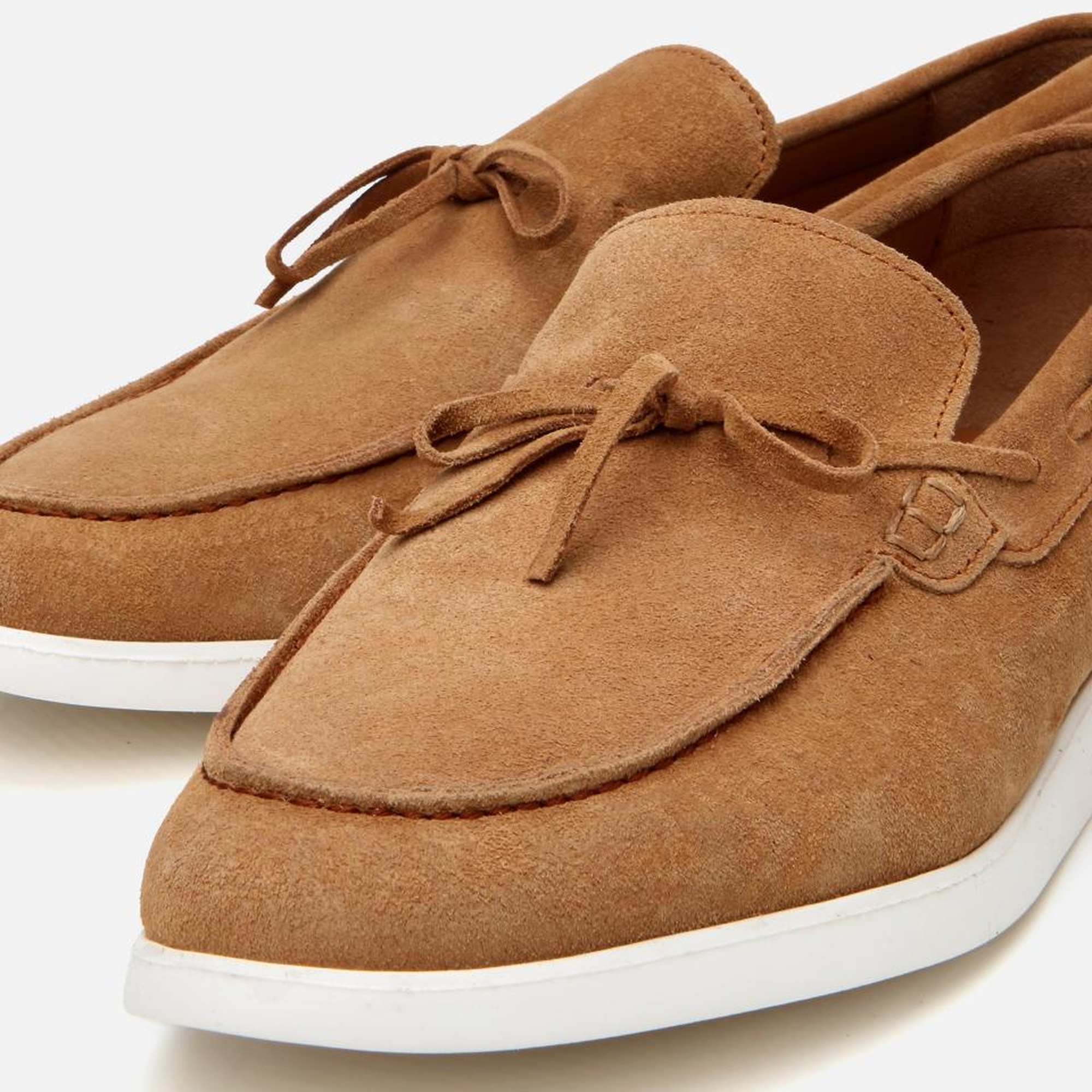 Erkek Süet Deri Taba Bağcıklı Loafer