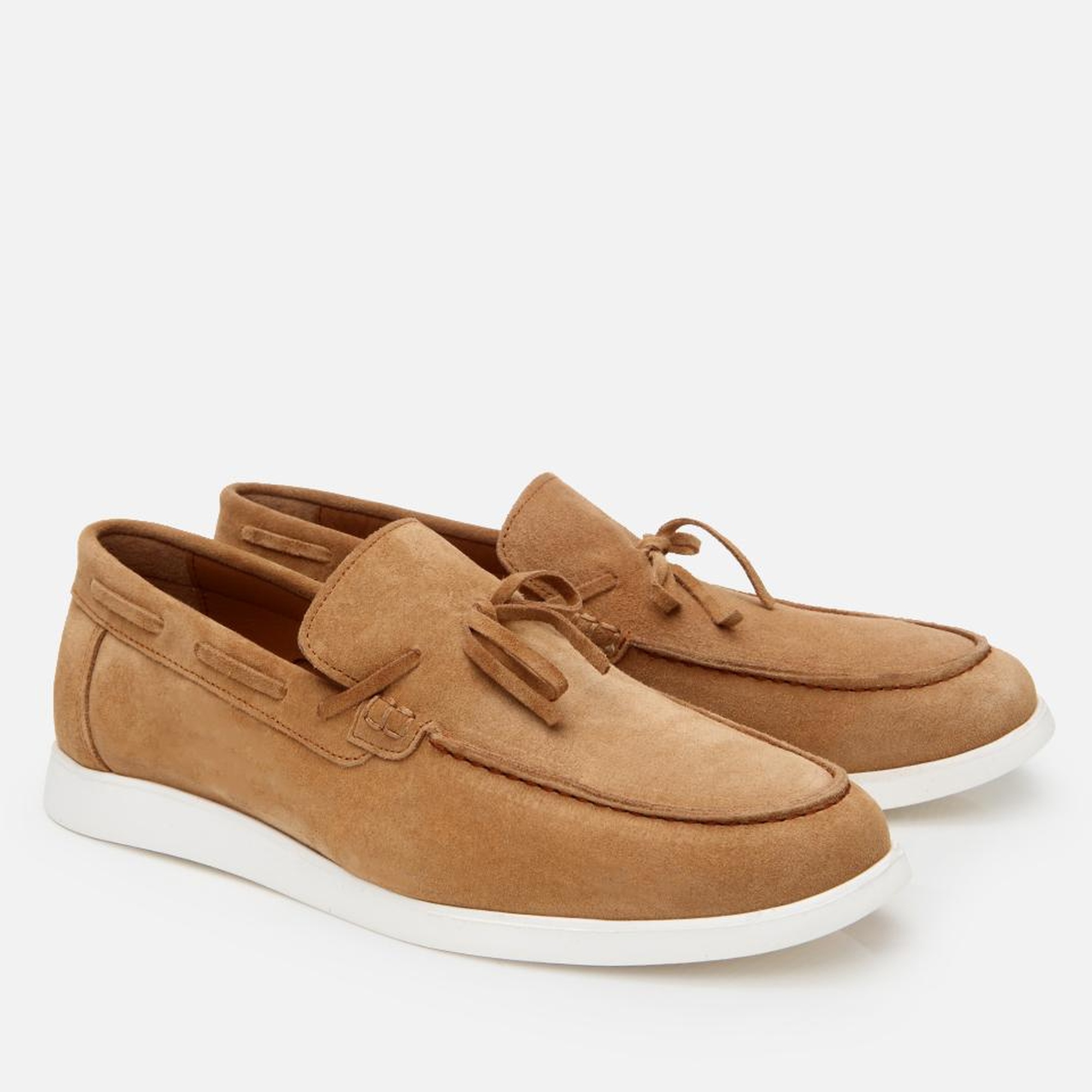 Erkek Süet Deri Taba Bağcıklı Loafer