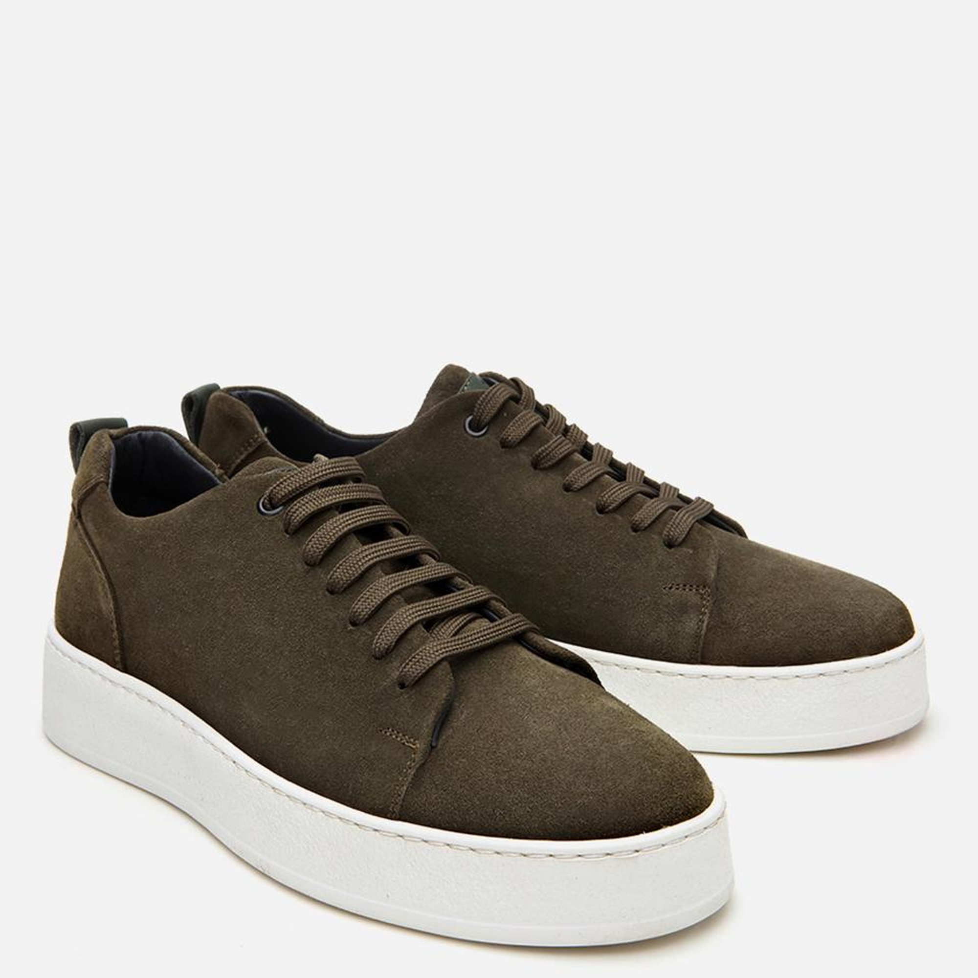 Erkek Süet Deri Haki Hafif Tabanlı Spor Ayakkabı