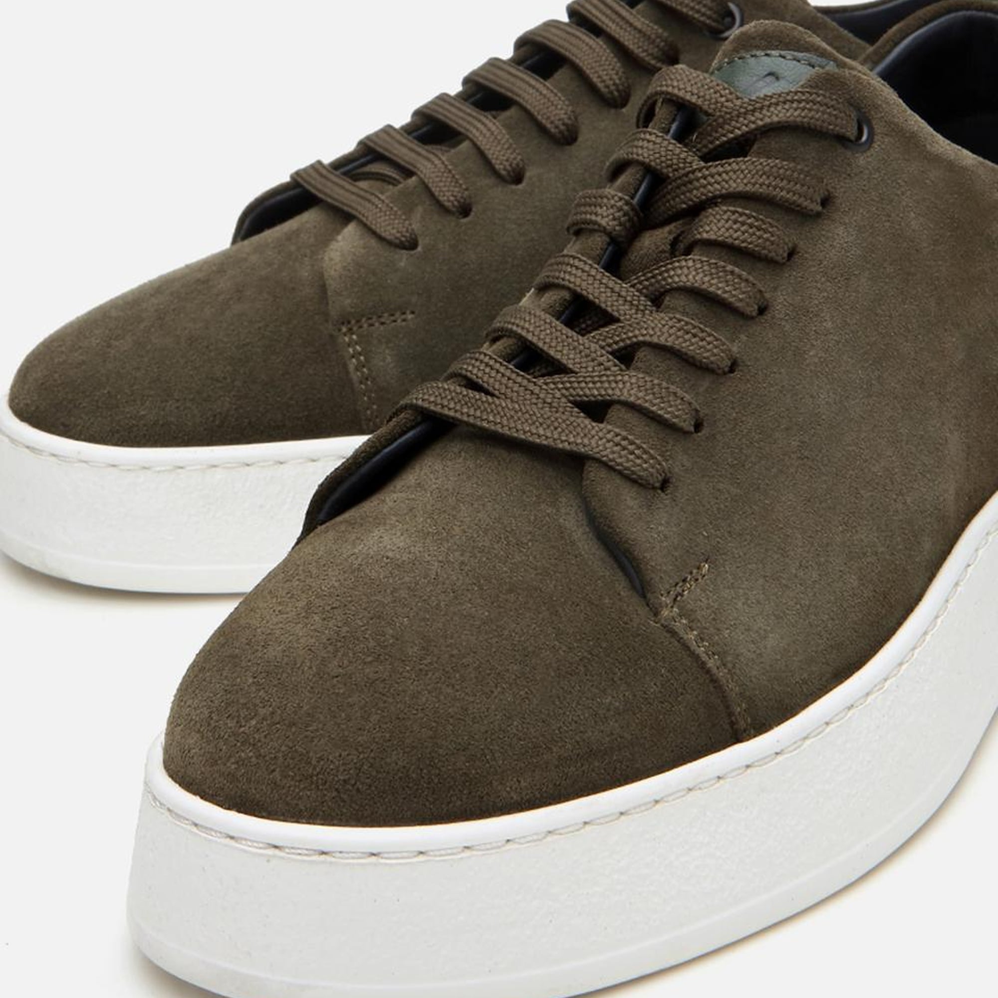 Erkek Süet Deri Haki Hafif Tabanlı Spor Ayakkabı