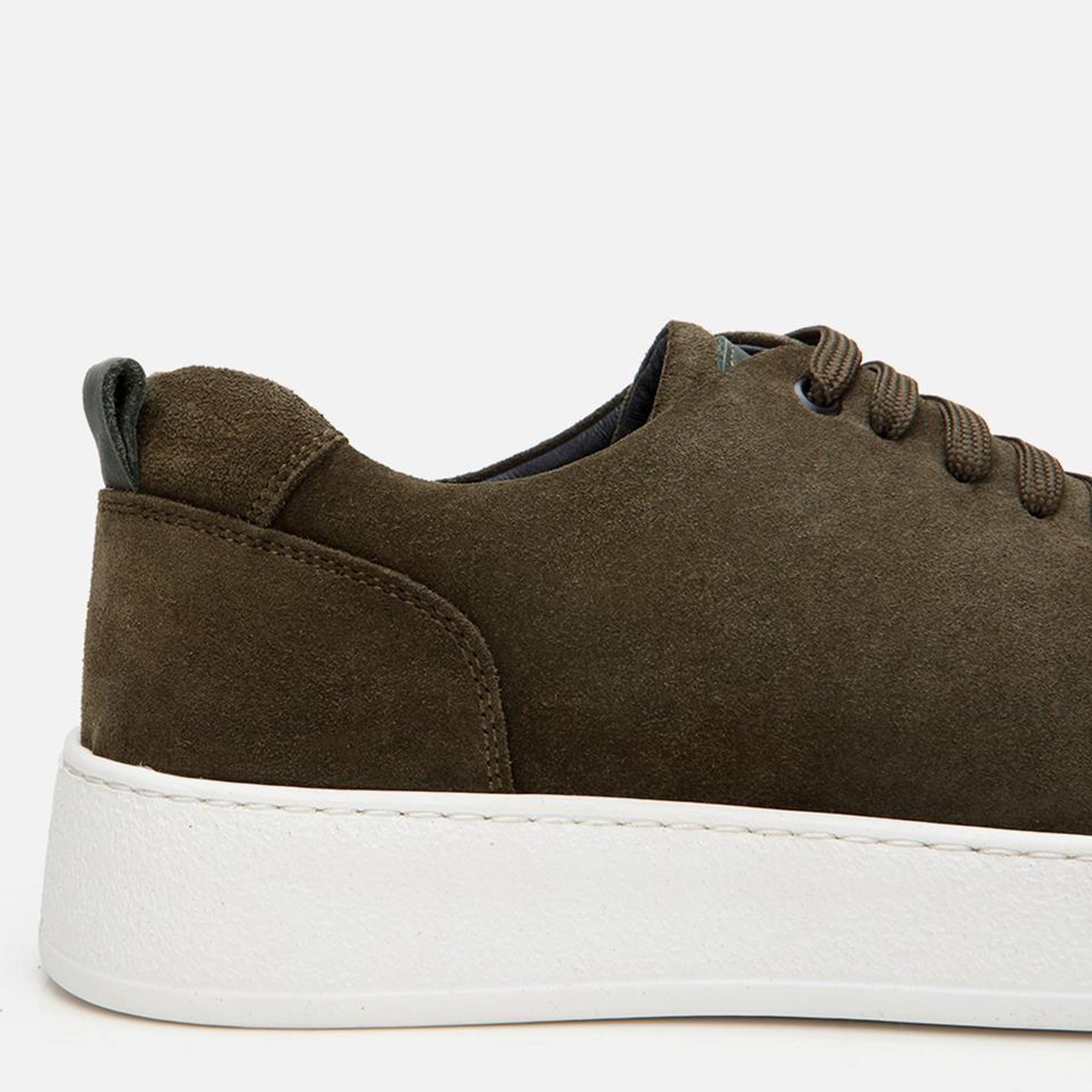 Erkek Süet Deri Haki Hafif Tabanlı Spor Ayakkabı