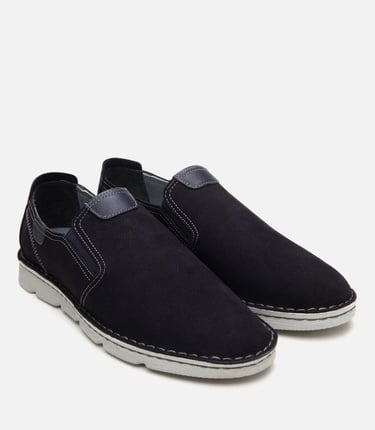  Erkek Nubuk Deri Lacivert Ultra Hafif Tabanlı Günlük Ayakkabı