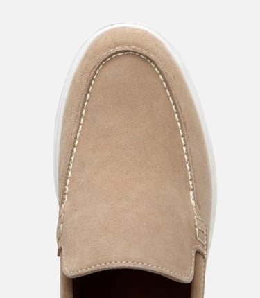  Erkek Süet Deri Bej Günlük Loafer