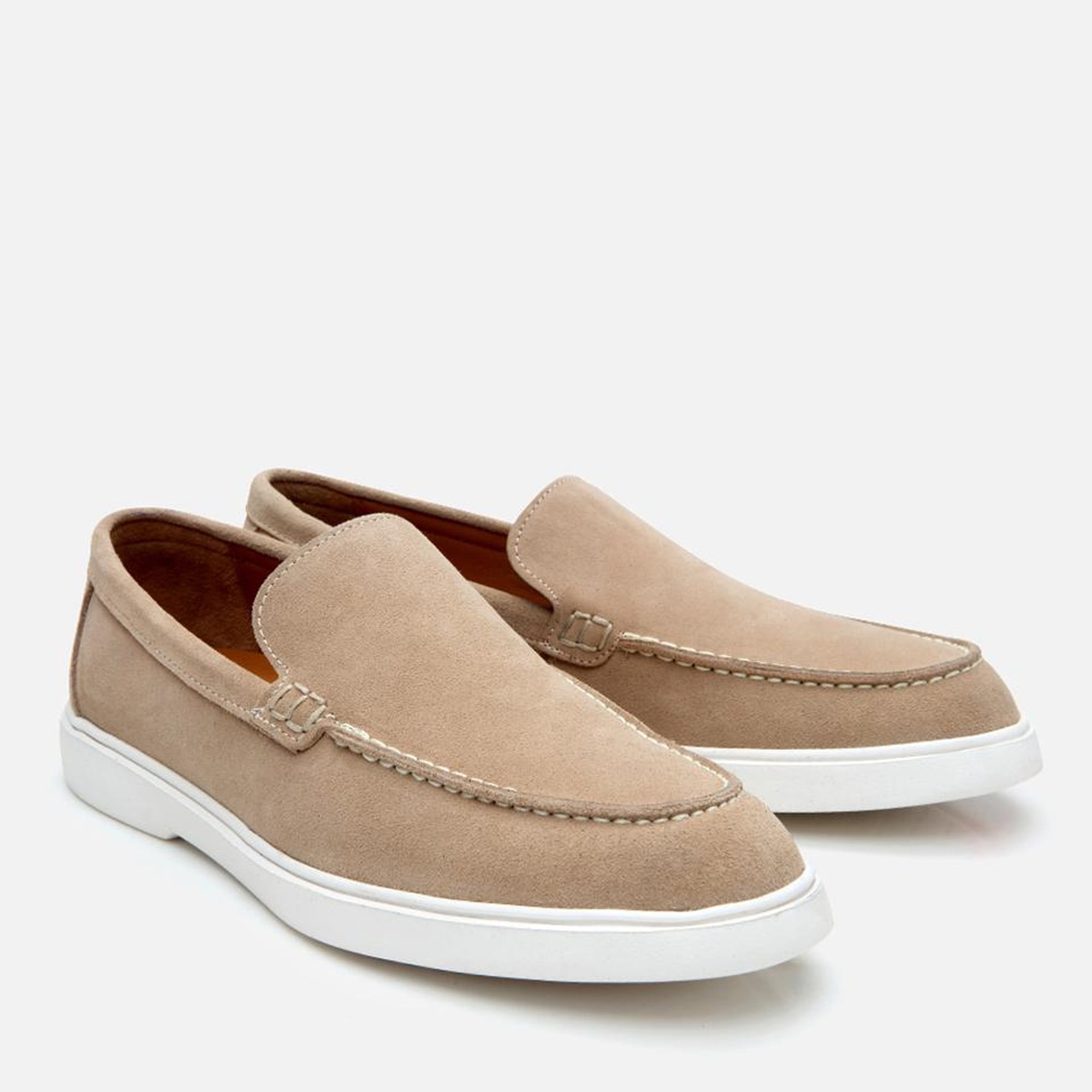 Erkek Süet Deri Bej Günlük Loafer