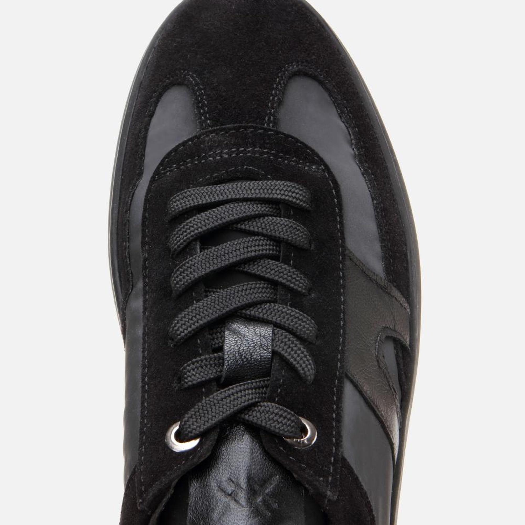 Erkek Deri Siyah Ultra Hafif Tabanlı Spor Ayakkabı