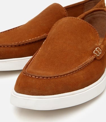  Erkek Süet Deri Taba Günlük Loafer