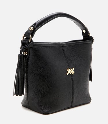  Kadın Deri Siyah Mini (Çapraz) Çanta