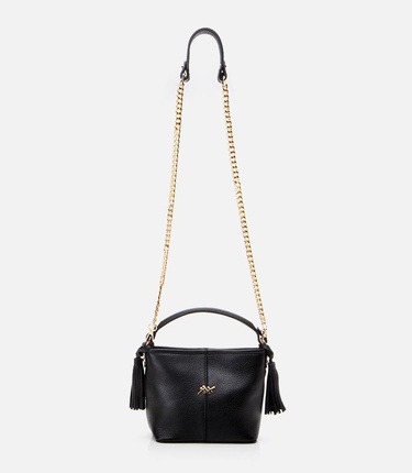  Kadın Deri Siyah Mini (Çapraz) Çanta