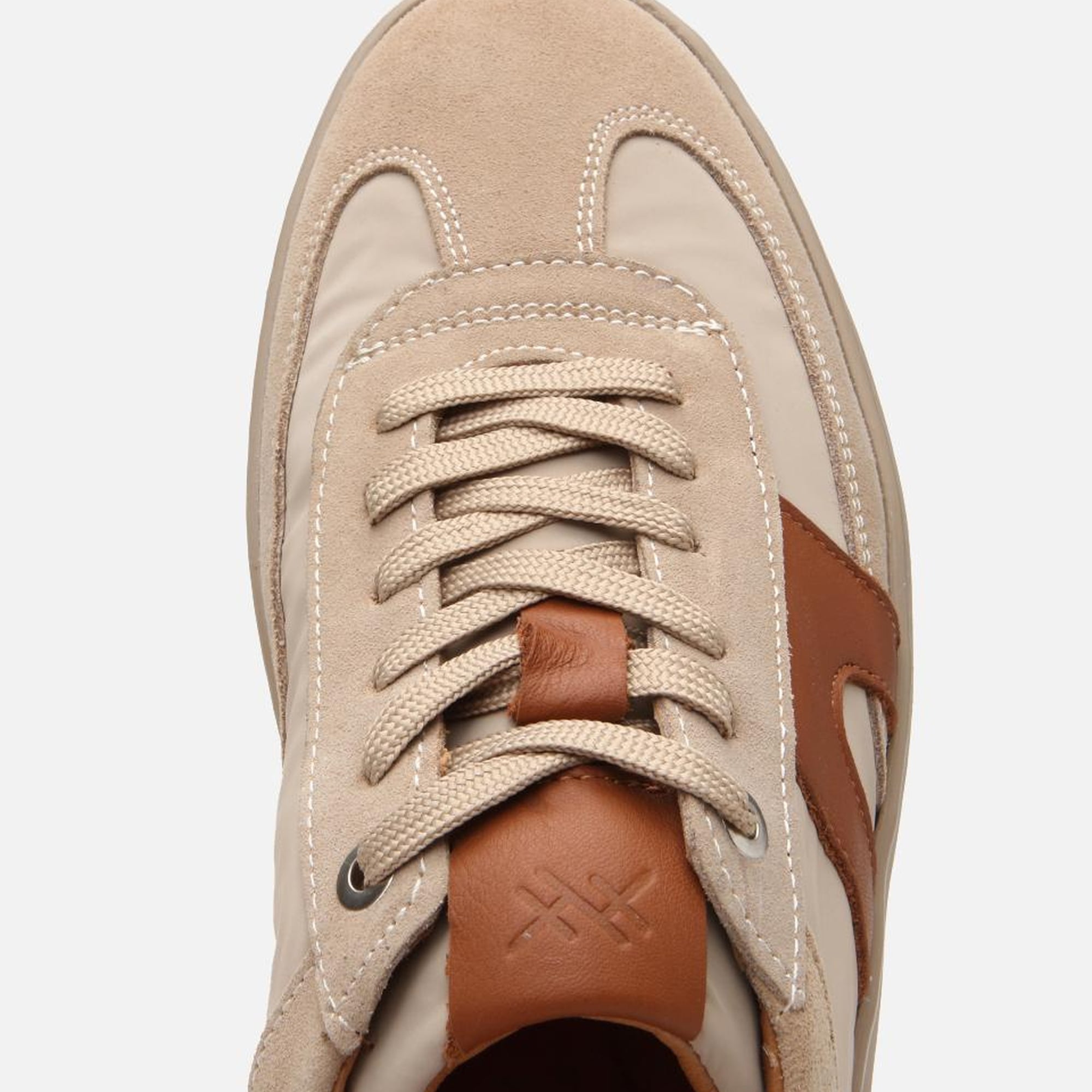 Erkek Deri Bej Ultra Hafif Tabanlı Spor Ayakkabı