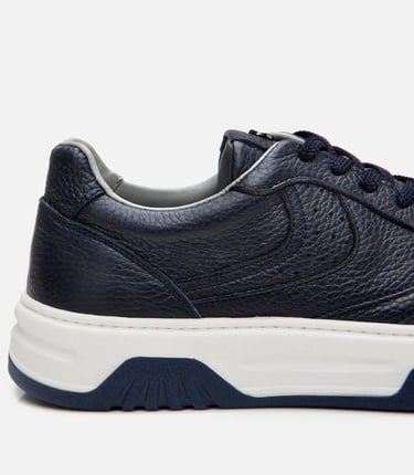  Erkek Deri Lacivert Yüksek Tabanlı Spor Ayakkabı