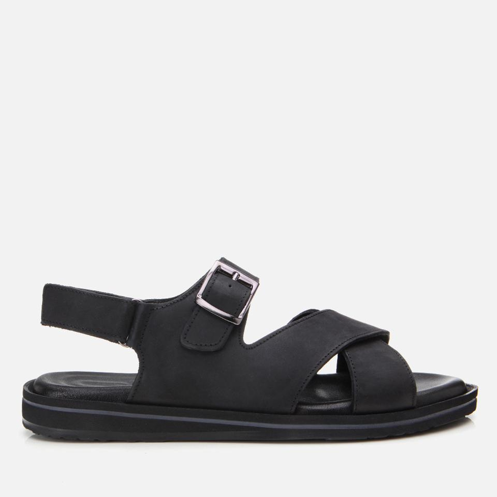 Erkek Deri Siyah Kemerli Sandalet