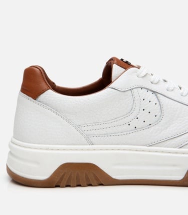  Erkek Deri Beyaz Yüksek Tabanlı Spor Ayakkabı