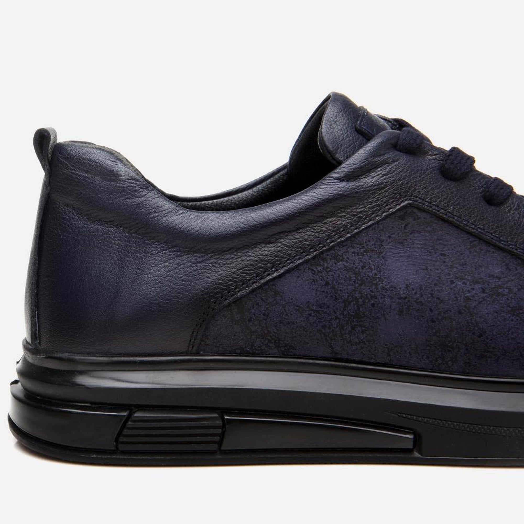 Erkek Deri Lacivert Spor Ayakkabı