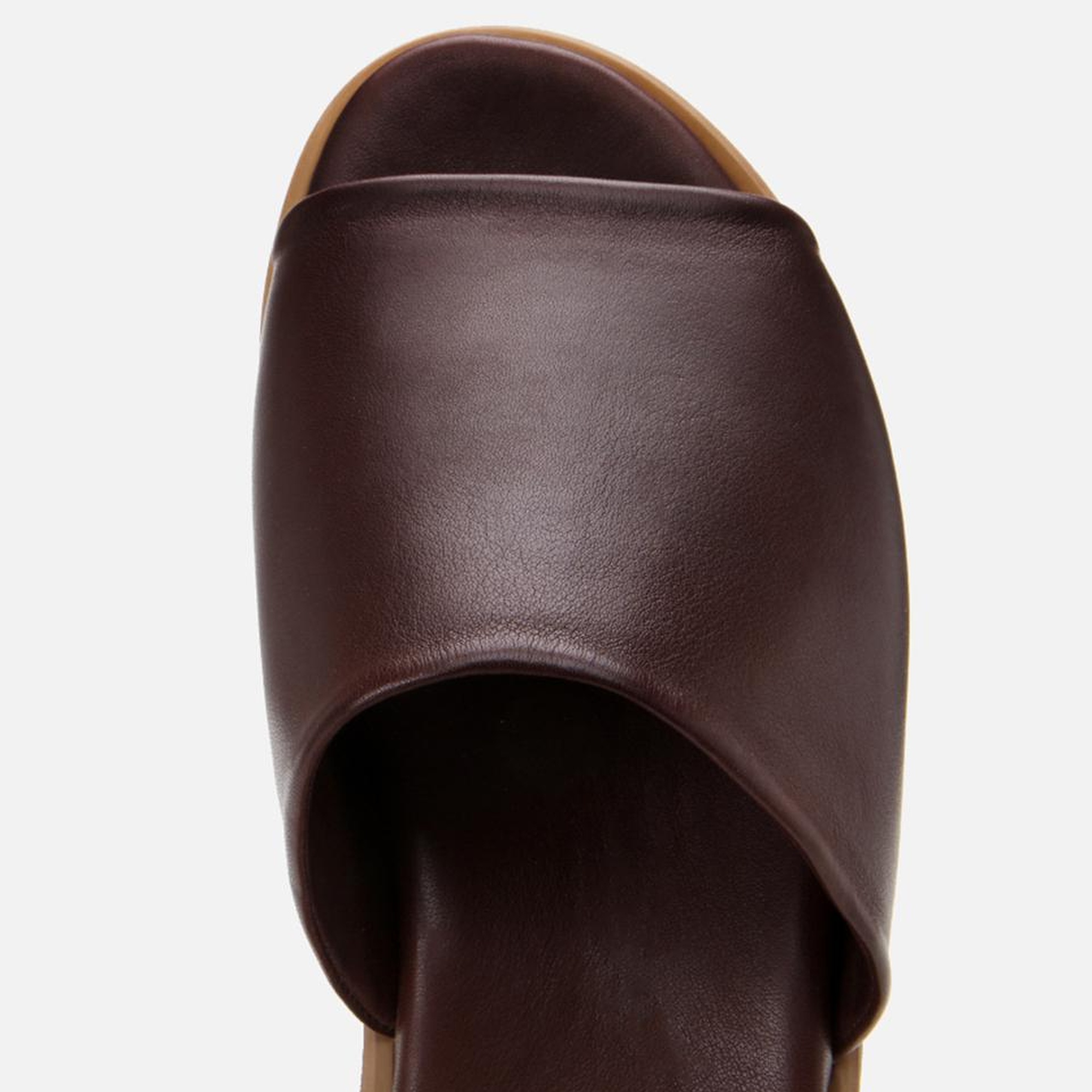 Erkek Deri Kahverengi Ultra Hafif Tabanlı Terlik