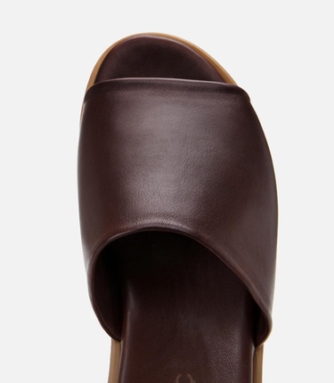  Erkek Deri Kahverengi Ultra Hafif Tabanlı Terlik