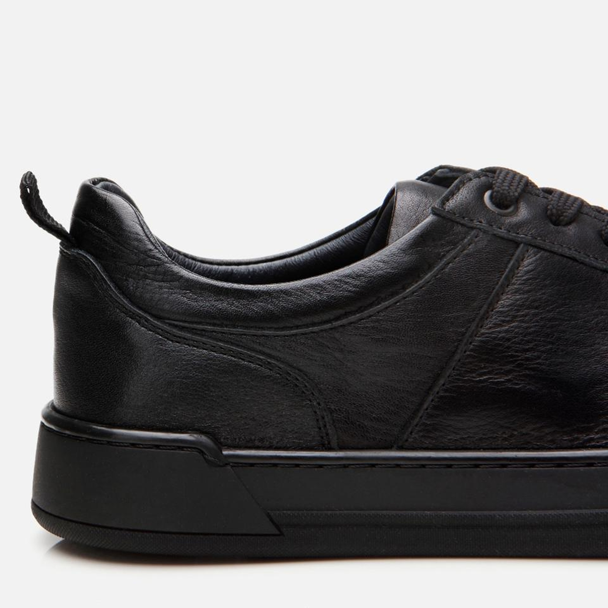 Erkek Deri Siyah Spor Ayakkabı