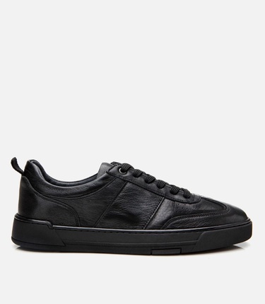  Erkek Deri Siyah Spor Ayakkabı