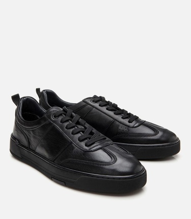  Erkek Deri Siyah Spor Ayakkabı