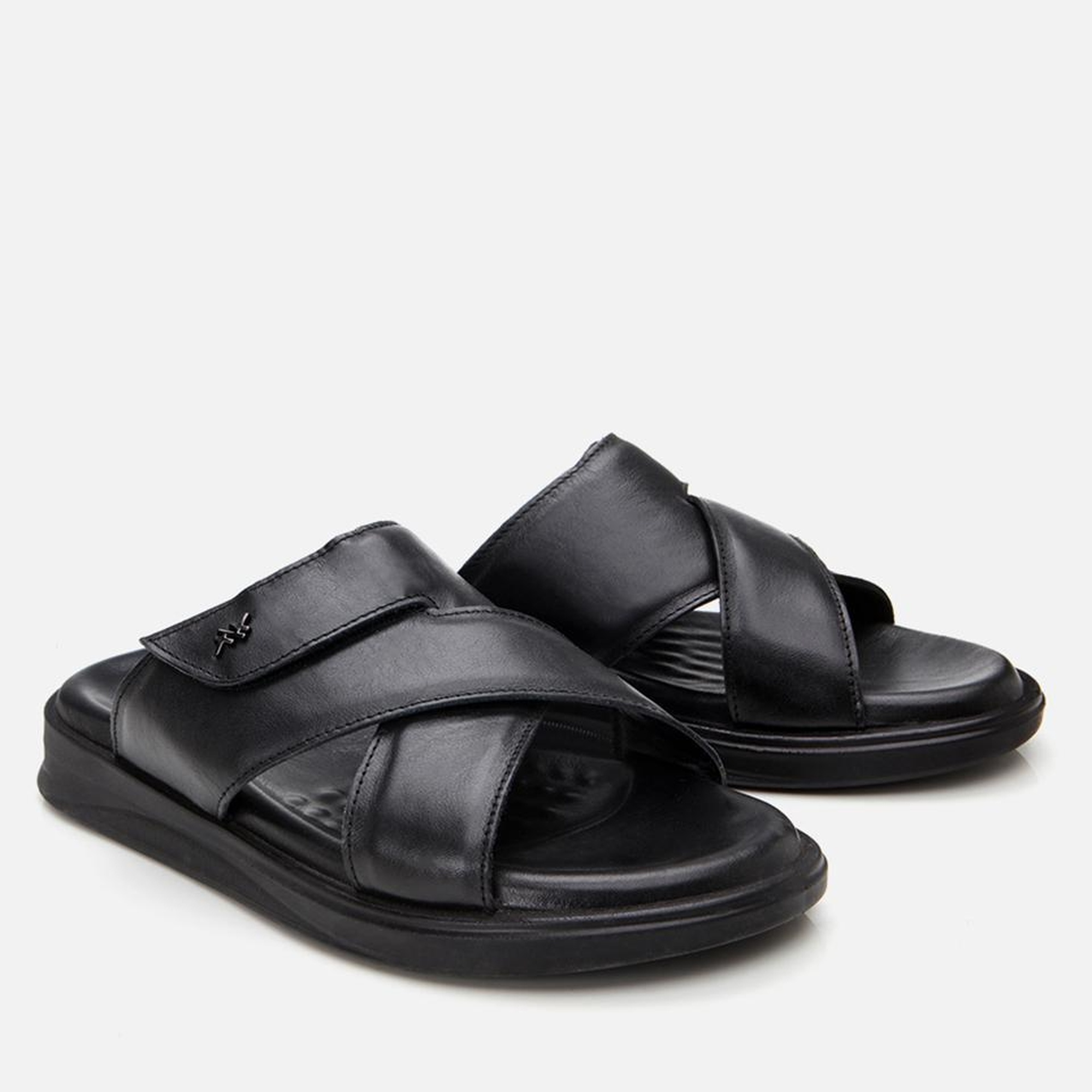 Erkek Deri Siyah Ayarlanabilir Terlik