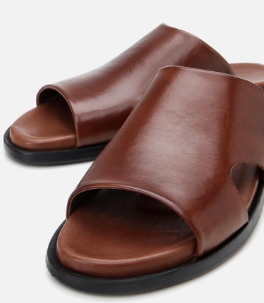  Erkek Deri Kahverengi Terlik