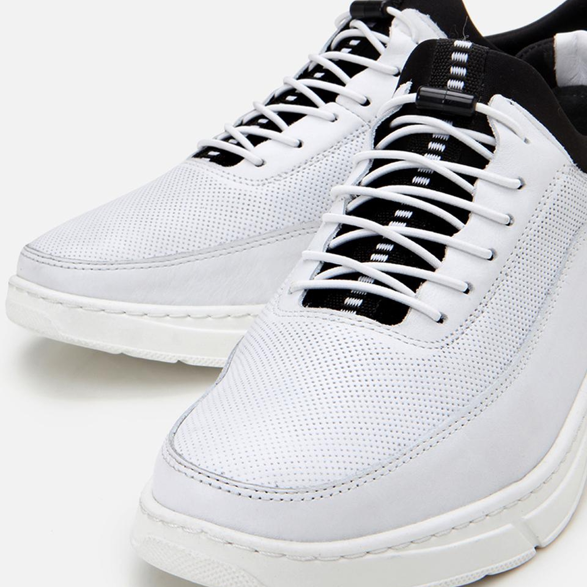 Erkek Deri Beyaz Rahat Spor Ayakkabı