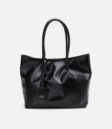  Kadın Deri Siyah Tote Çanta