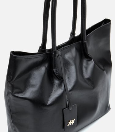  Kadın Deri Siyah Tote Çanta