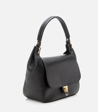  Kadın Deri Siyah Omuz Çantası
