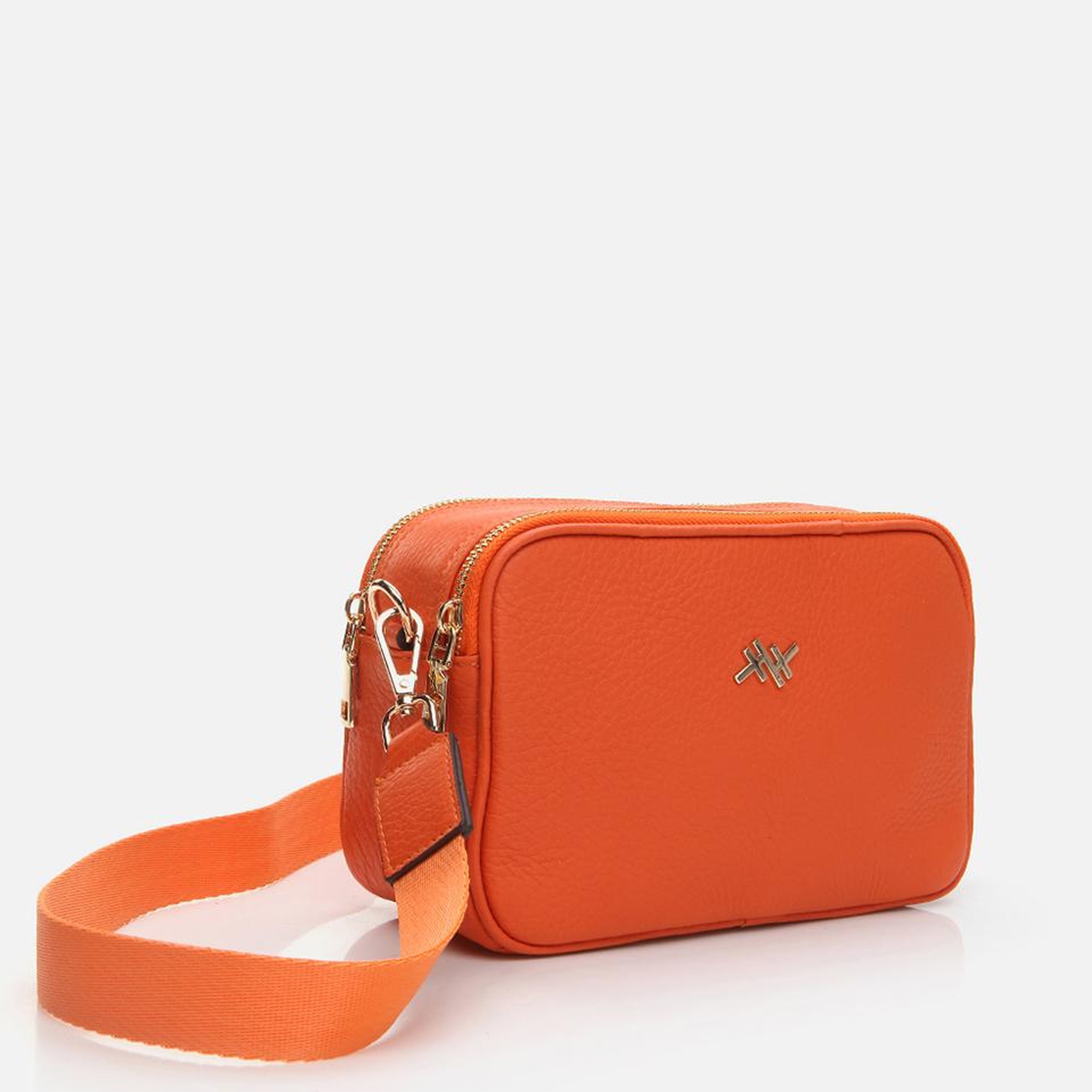 Kadın Deri Turuncu Mini (Çapraz) Çanta