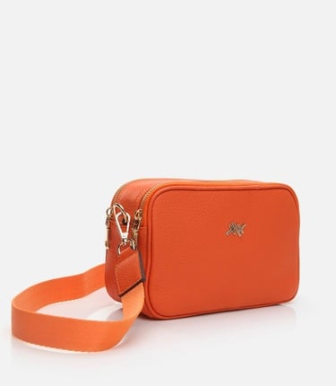  Kadın Deri Turuncu Mini (Çapraz) Çanta