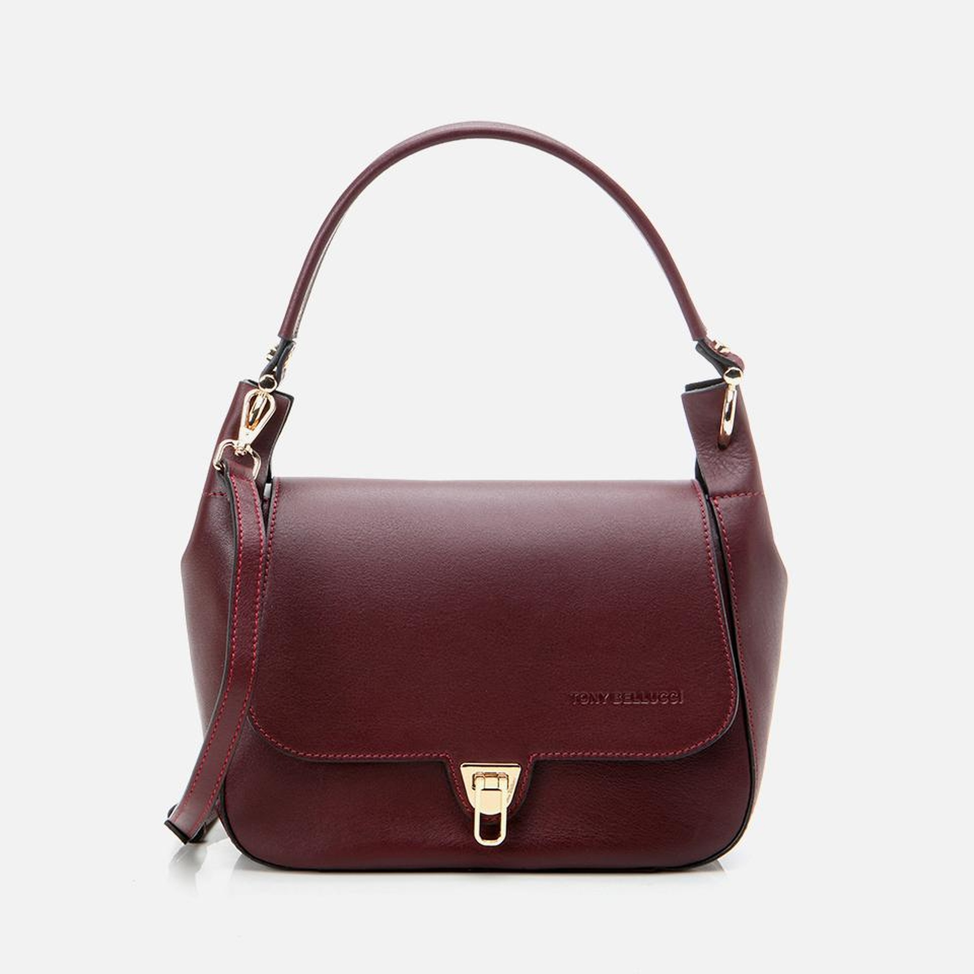 Kadın Deri Bordo Omuz Çantası