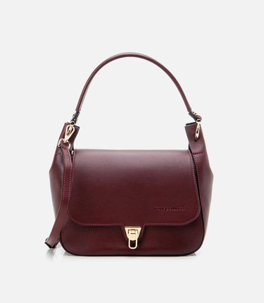  Kadın Deri Bordo Omuz Çantası